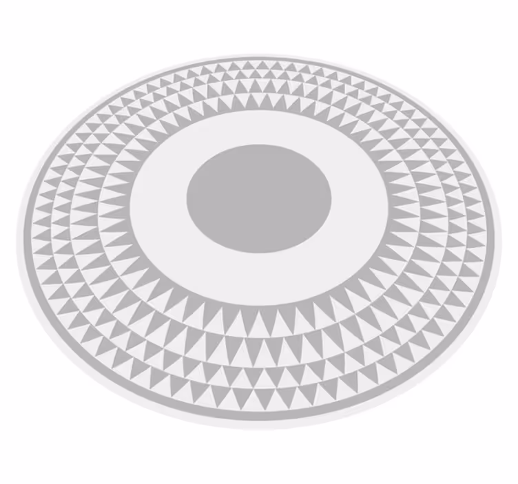 Tapis vinyle géométrique motif de cercles concentriques - TenStickers