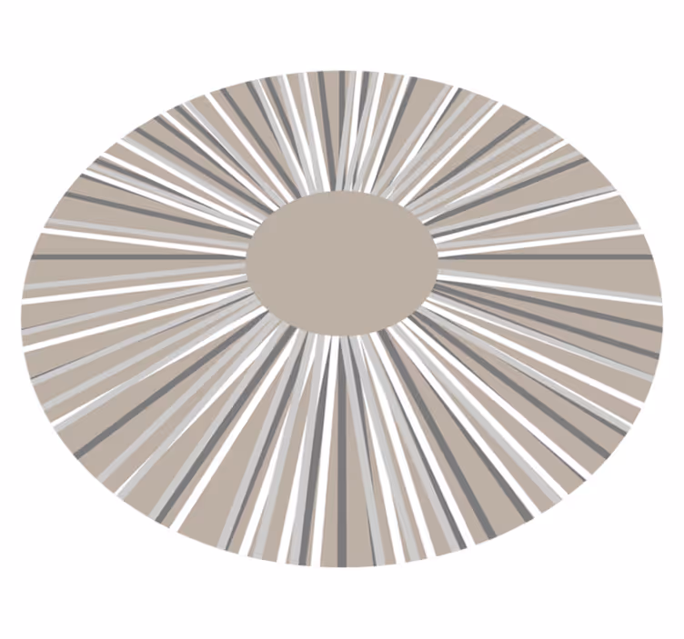 Tapis vinyle géométrique rond lignes circulaires - TenStickers