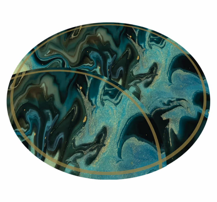 Tapis vinyle motif marbré vert - TenStickers