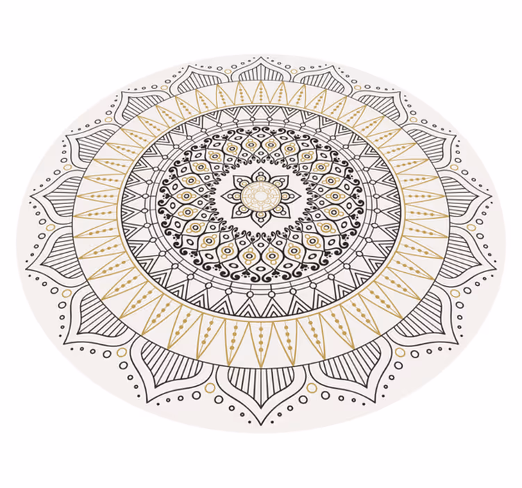 Tapis vinyle mandala pièce maîtresse mandala - TenStickers