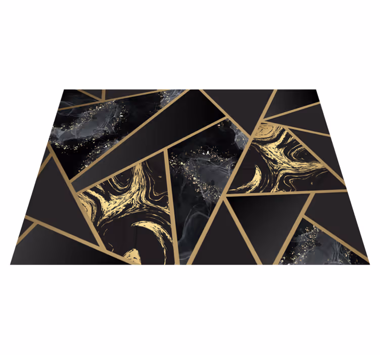 Tapis vinyle marbre géométrique - TenStickers