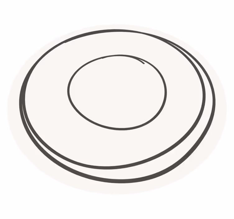 Tapis vinyle minimaliste motif lignes roses circulaires - TenStickers