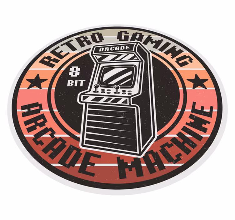 Tapis vinyle ado rond jeux d'arcade rétro - TenStickers