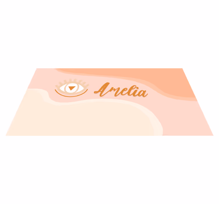 Tapis vinyle personnalisé motif oeil pastel - TenStickers