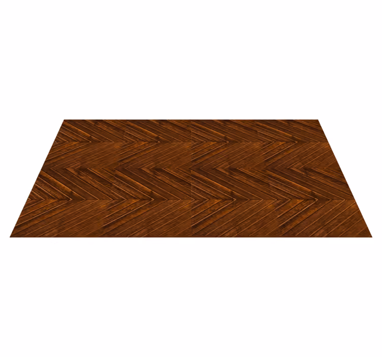 Tapis vinyle entrée effet bois motif classique chevrons - TenStickers