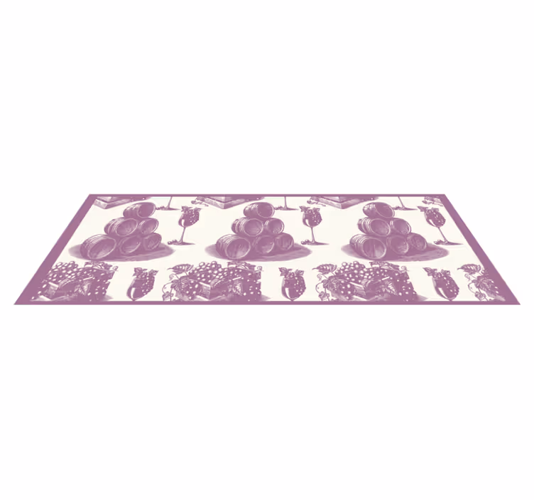Tapis vinyle jouy motif caves à vin - TenStickers
