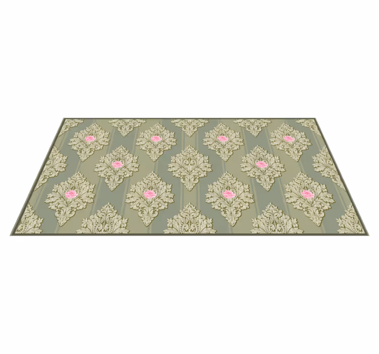Tapis vinyle fleurs et plantes motif floral vintage - TenStickers