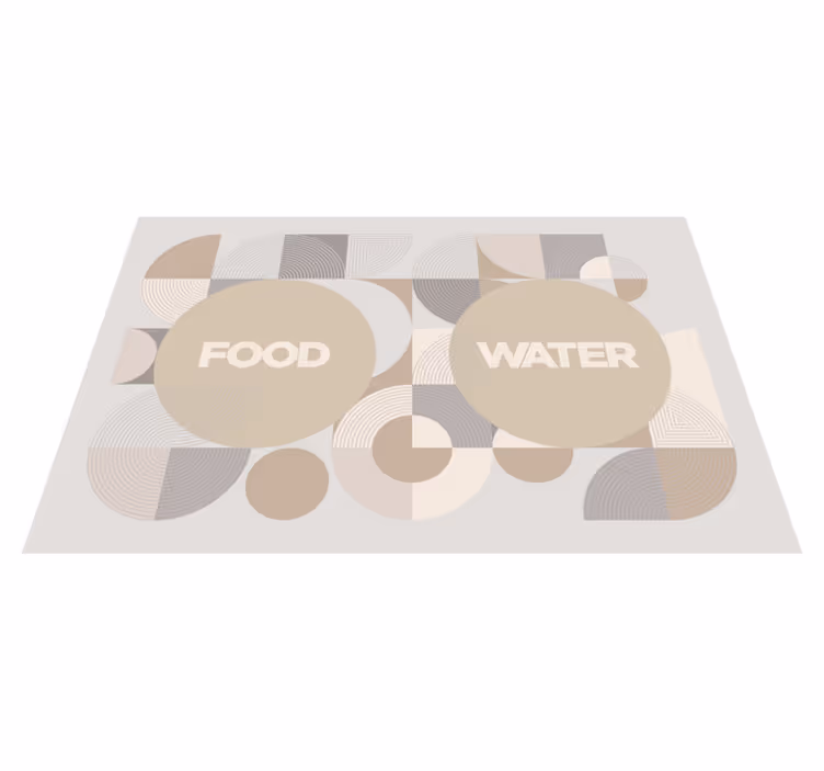 Tapis pour chien en vinyle eau et nourriture - TenStickers