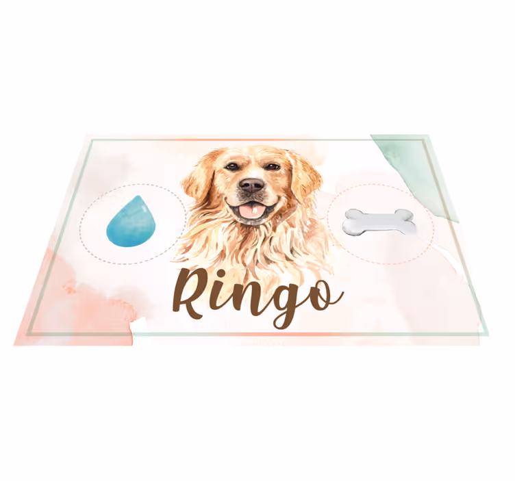 Tapis personnalisé chien Golden Retriever - TenStickers