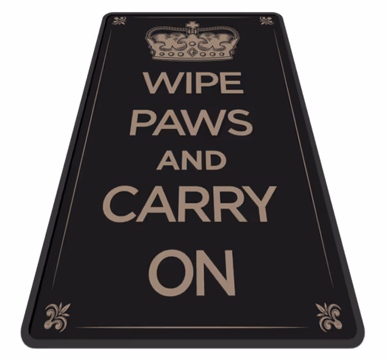 Tapis chien essuies tes pates et continues - TenStickers