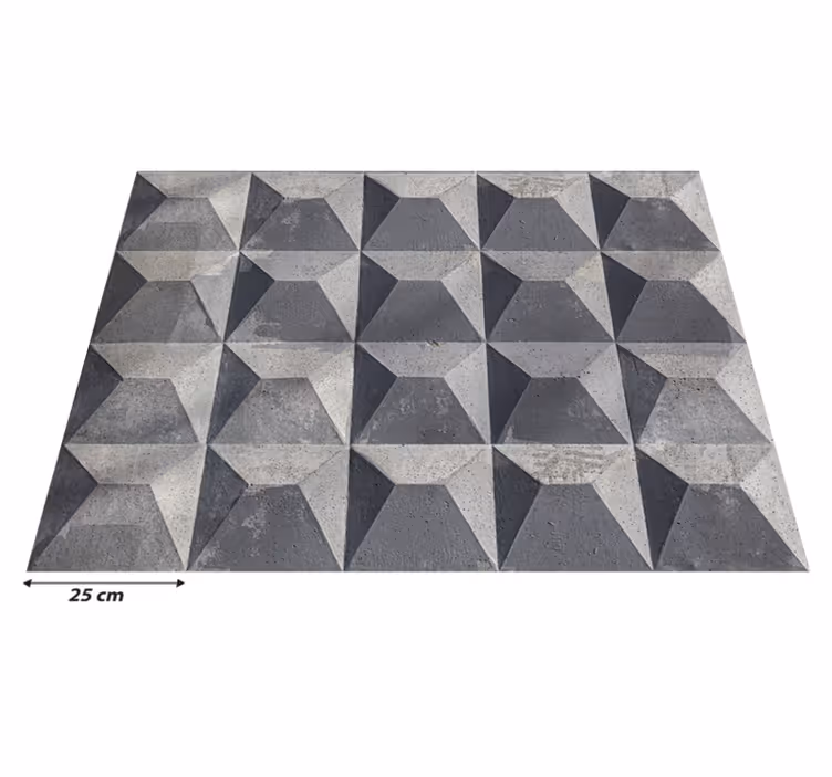 Tapis vinyle motif effet 3D mur en béton brut - TenStickers