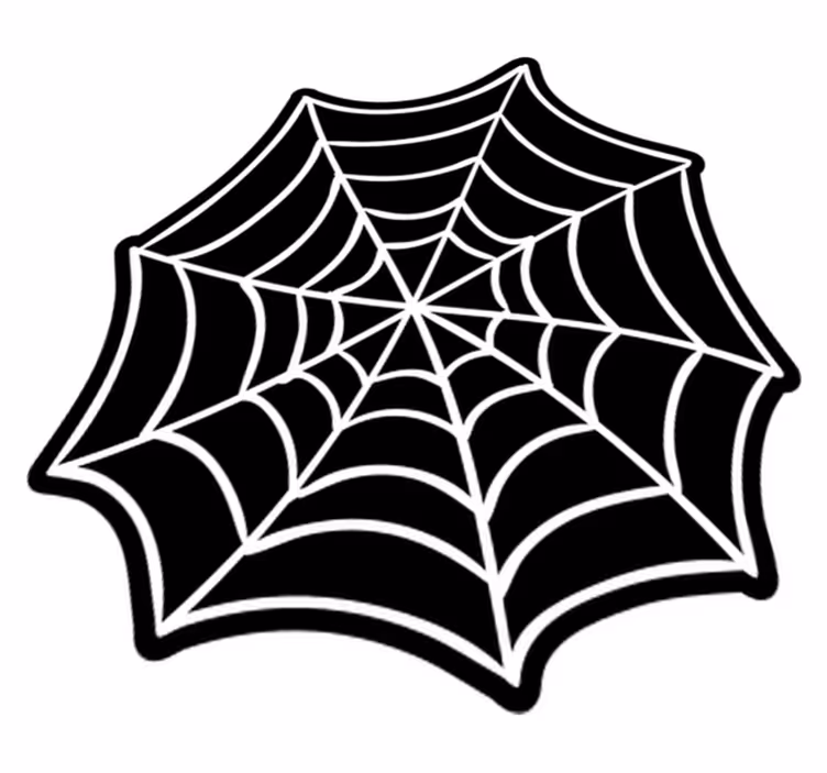 Tapis vinyle Halloween forme toile d'araignée - TenStickers