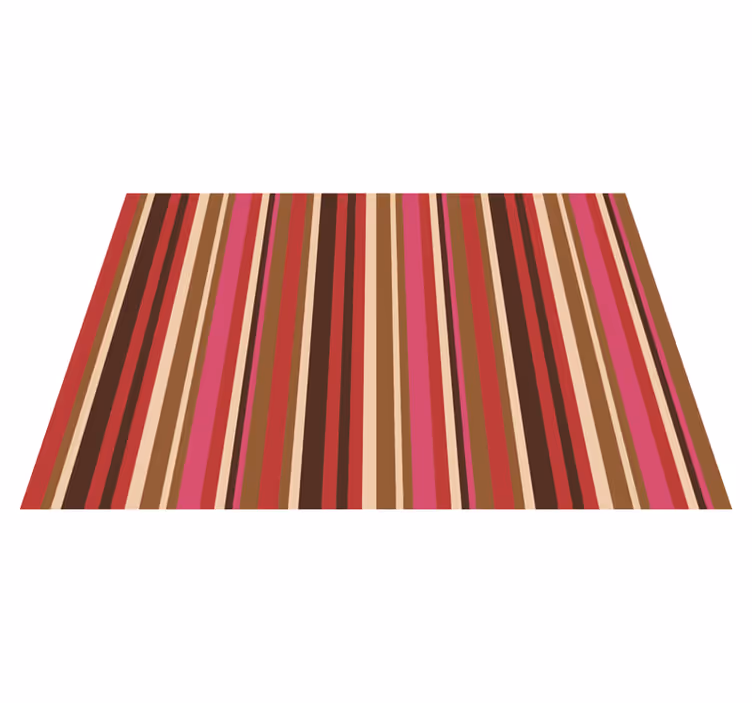Tapis vinyle rayures multicolore style bohémien - TenStickers