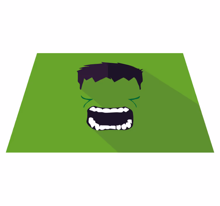Tapis vinyle enfants super-héros vert - TenStickers