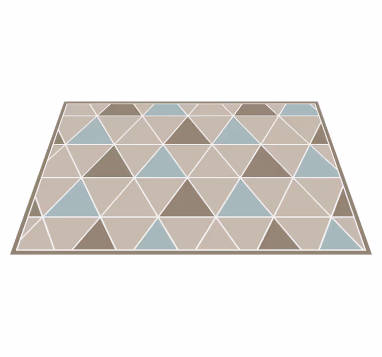 Tapis vinyle triangles couleurs beiges - TenStickers