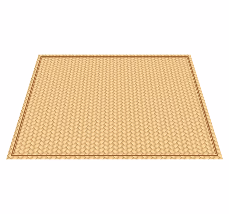 Tapis vinyle rétro modèle en osier - TenStickers