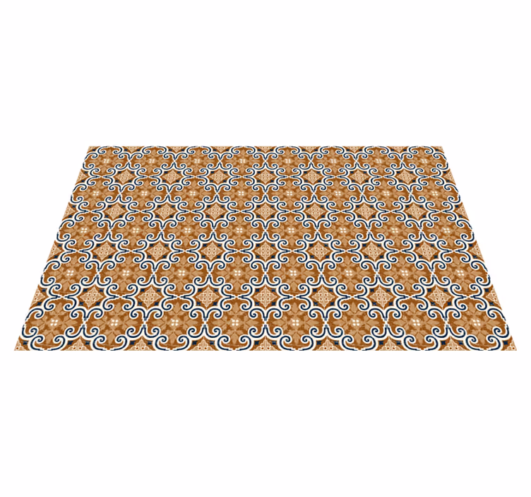 Tapis vinyle carreaux de style ciment brun - TenStickers