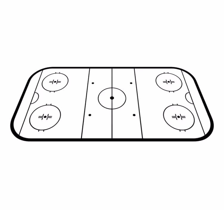 Tapis vinyle jeux patinoire de hockey sur glace - TenStickers