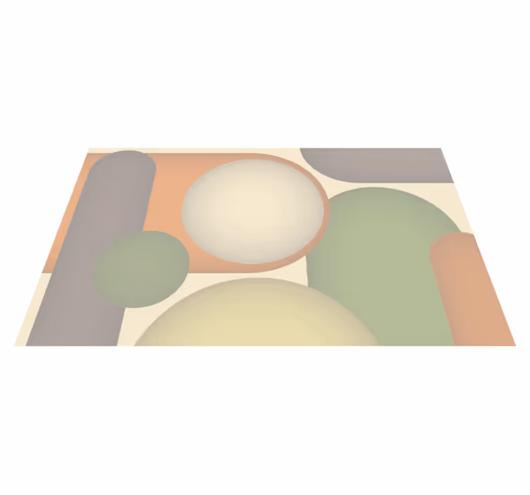 Tapis vinyle moderne motifs circulaires contemporains - TenStickers