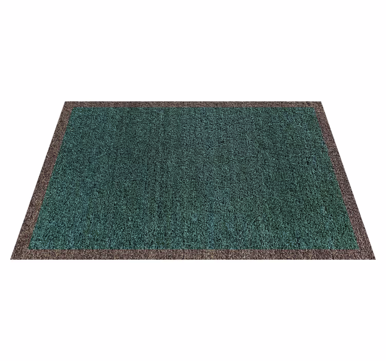 Tapis vinyle style teplon vert et beige - TenStickers
