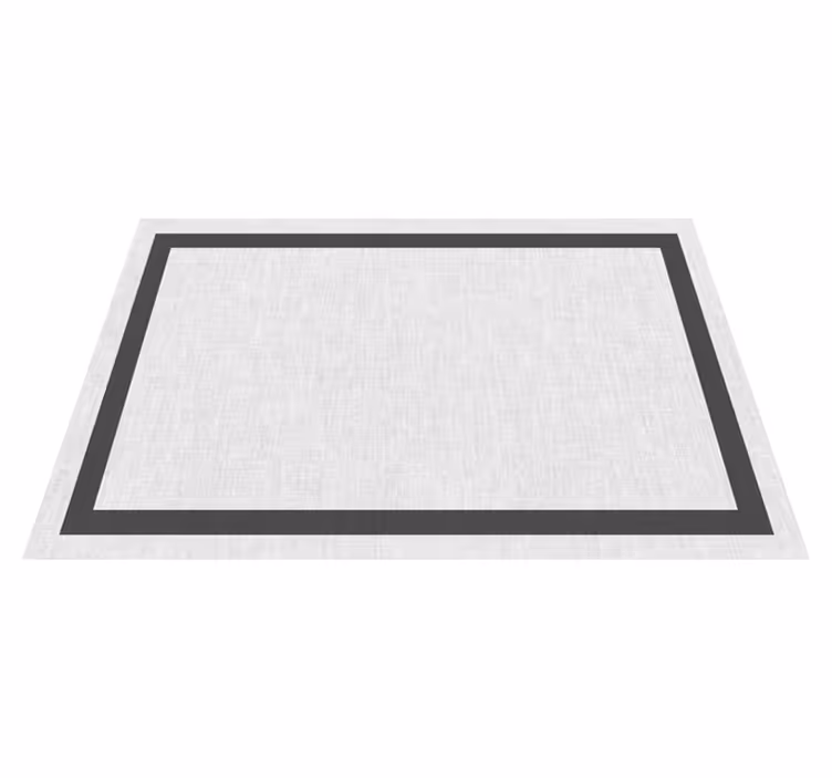 Tapis vinyle imitation teplon blanc et gris - TenStickers