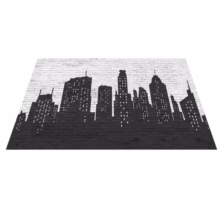 Tapis ligne d'horizon sur mur en briques - TenStickers