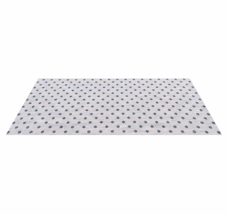 Tapis vinyle couloir motif floral minimaliste - TenStickers