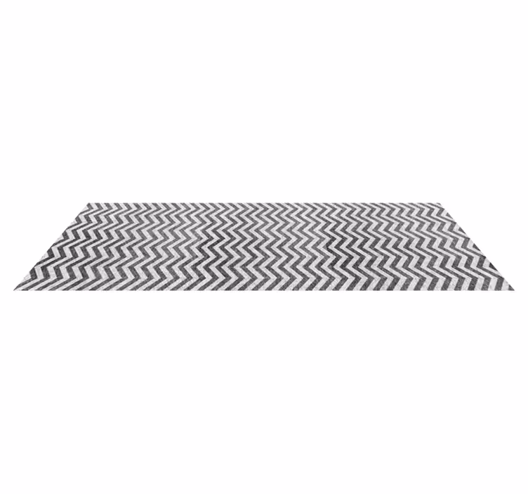 Tapis vinyle couloir motif à zigzag - TenStickers