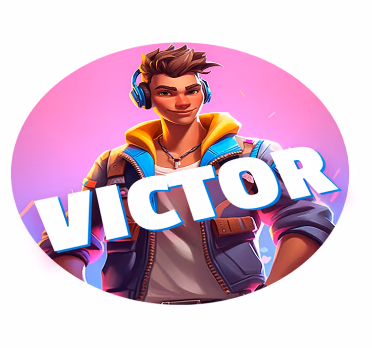 Tapis vinyle chambre nom personnage jeu vidéo - TenStickers