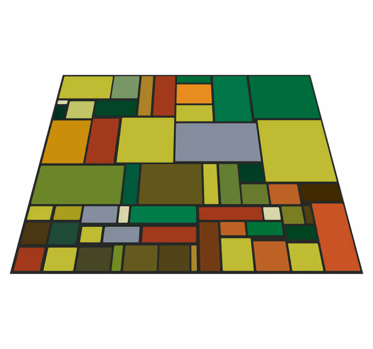 Tapis vinyle mosaïque rétro multicolore - TenStickers