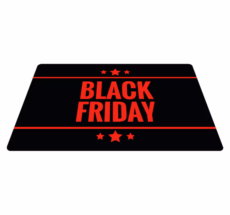 Tapis vinyle noir promotion du Black Friday - TenStickers