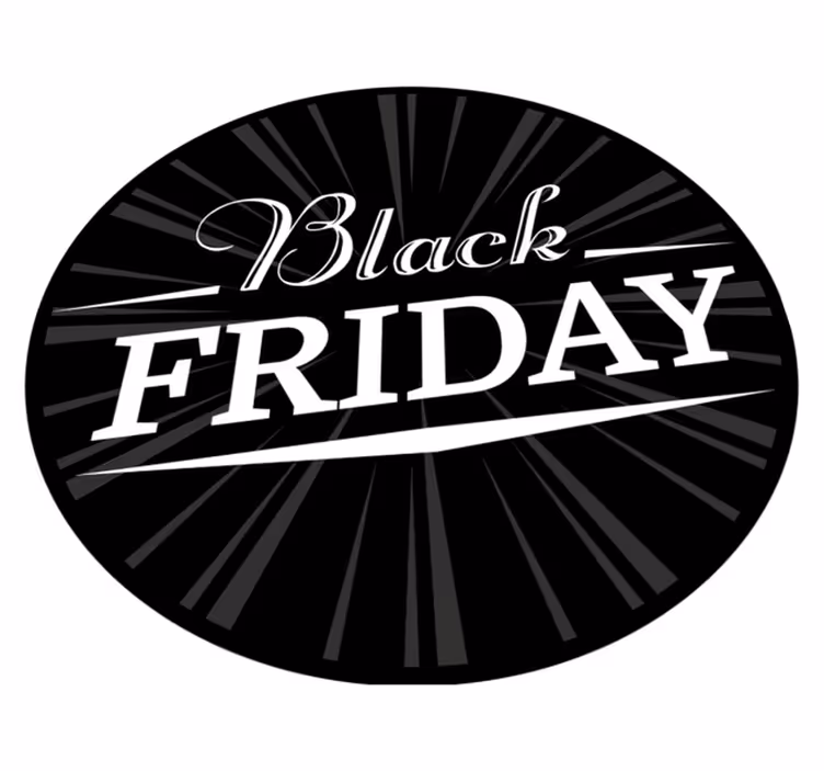Tapis vinyle rond Black Friday - TenStickers