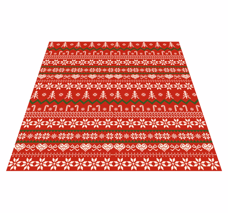 Tapis vinyle noël motif symboles de noël - TenStickers