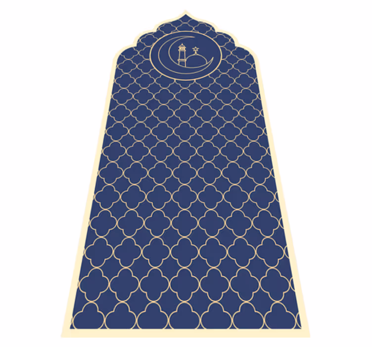 Tapis vinyle bleu motif persan - TenStickers