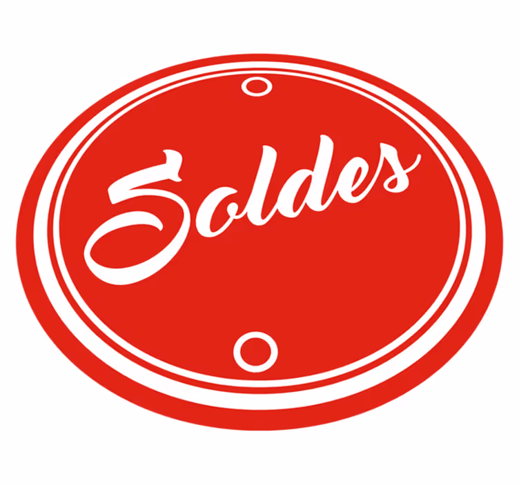 Tapis vinyle Soldes cercle rouge - TenStickers