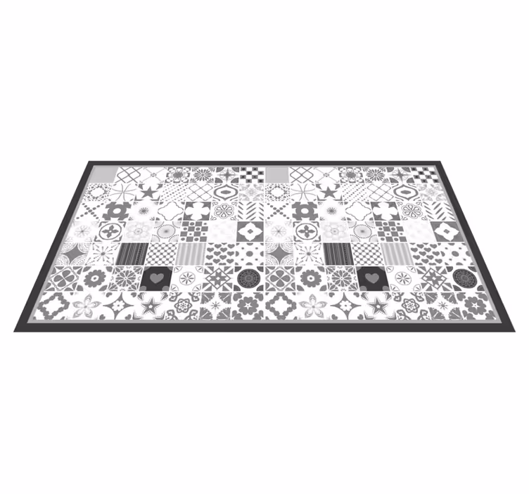 Tapis salle de bain carrelage gris Trujillo - TenStickers