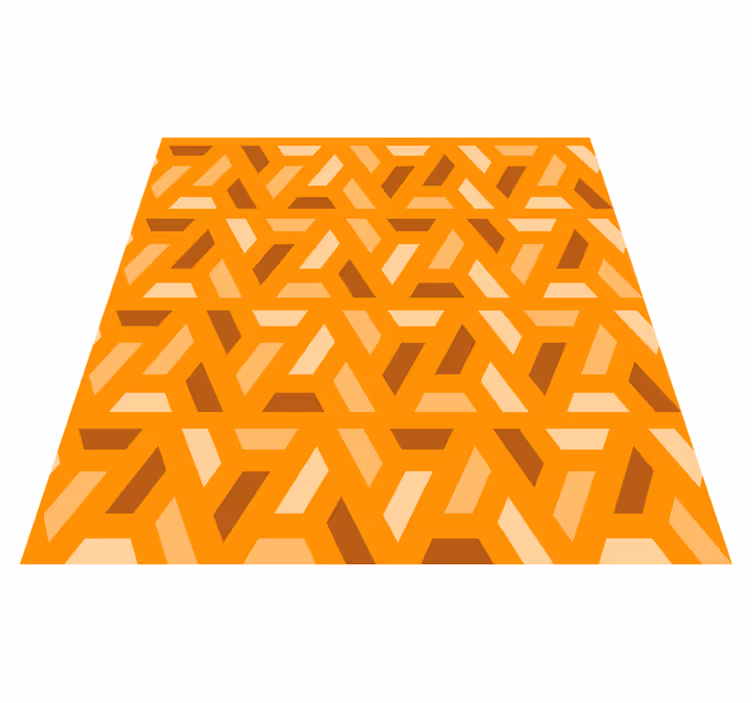Tapis vinyle géométrique moderne orange - TenStickers