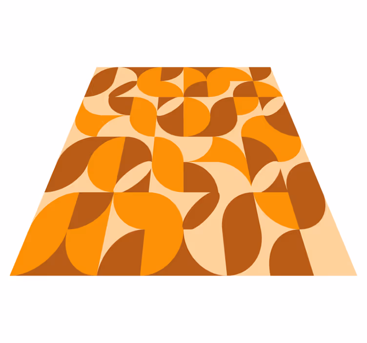 Tapis vinyle rétro orange - TenStickers