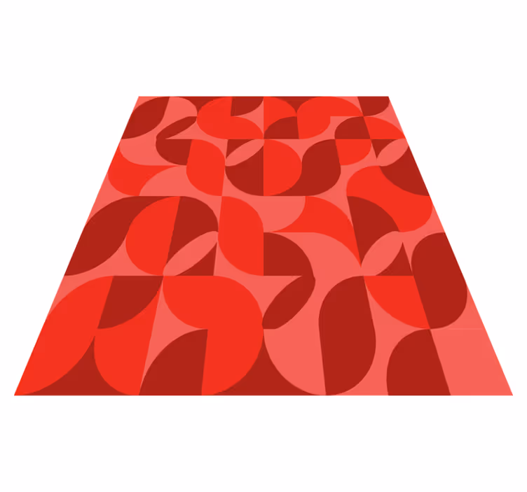 Tapis vinyle salon rétro rouge - TenStickers