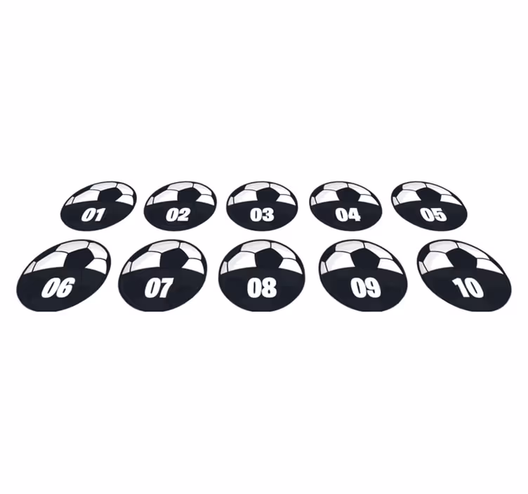 Pack tapis vinyles d'entraînement de football - TenStickers
