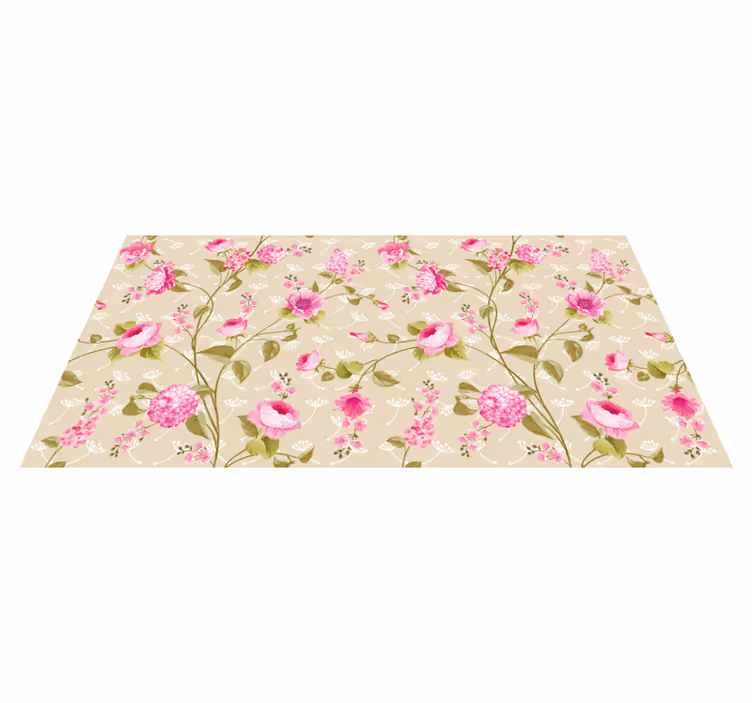 Tapis vinyle fleurs et plantes surface à motifs floraux - TenStickers