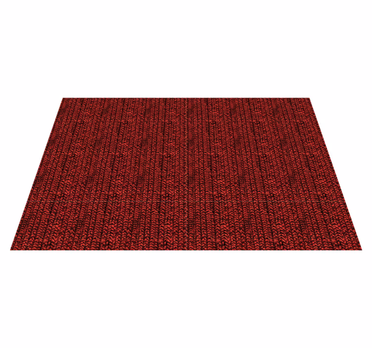 Tapis vinyle rouge effet laine - TenStickers