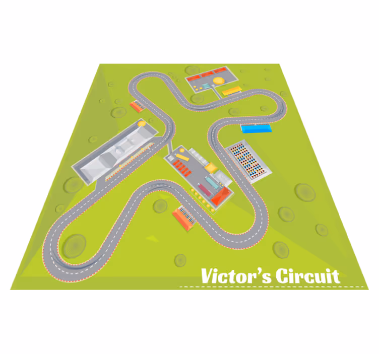 Tapis vinyle route aire de jeu personnalisable - TenStickers