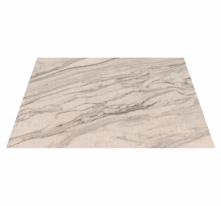 Tapis vinyle marbre nuances ivoire avec détails noirs - TenStickers