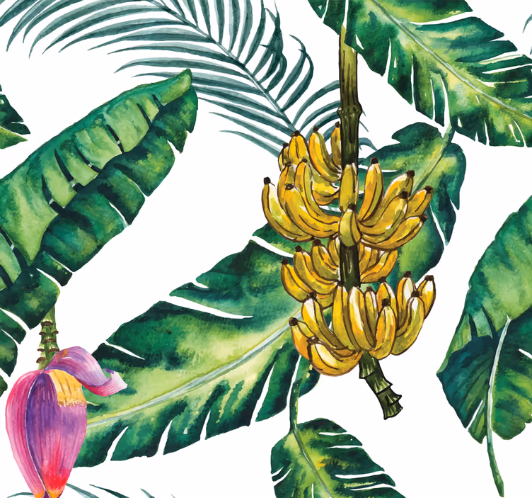 Papier peint nature harmonie de la flore tropicale - TenStickers