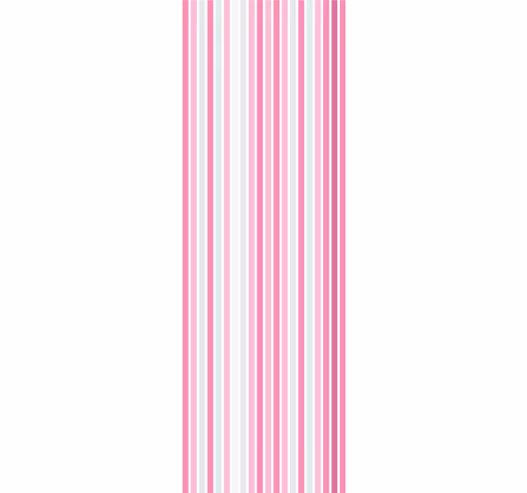 Papier peint ligne verticale élégant motif rose et blanc - TenStickers