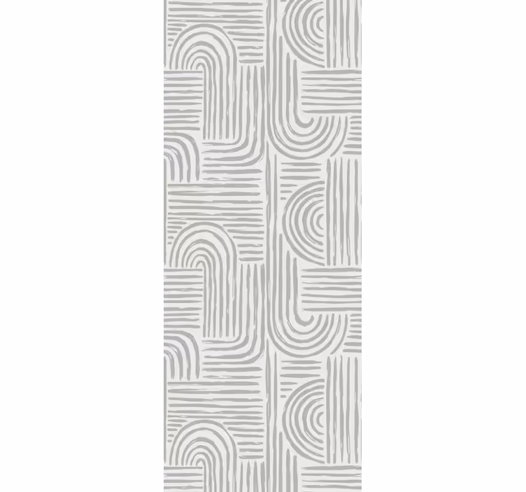 Papier peint formes géometriques lignes courbes élégantes - TenStickers