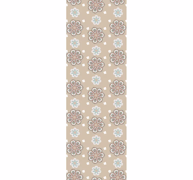 Papier peint floral motif beige élégant - TenStickers