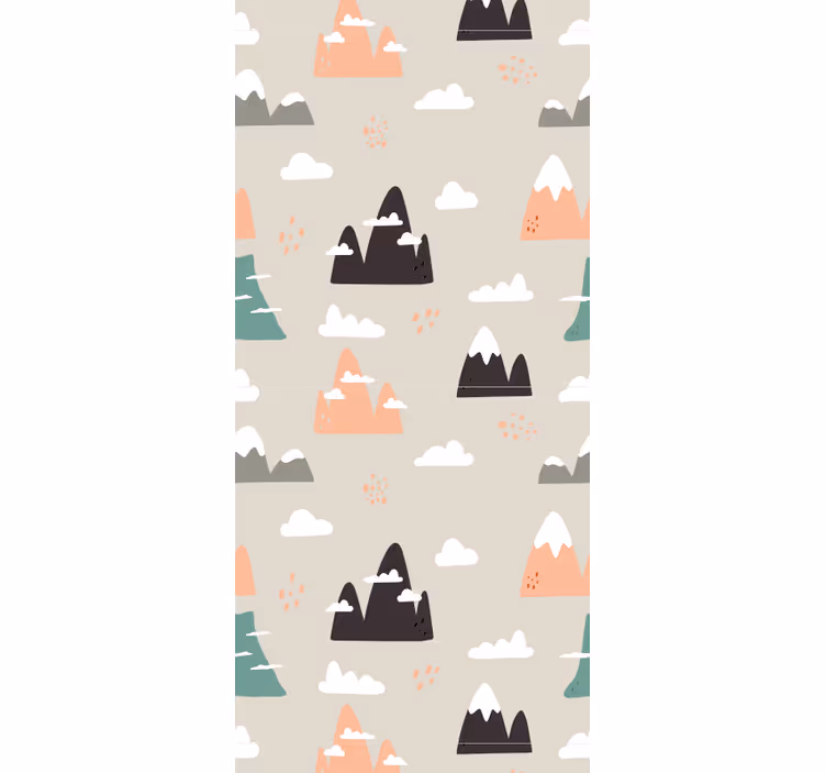 Papier peint chambre enfant montagnes scandinaves - TenStickers
