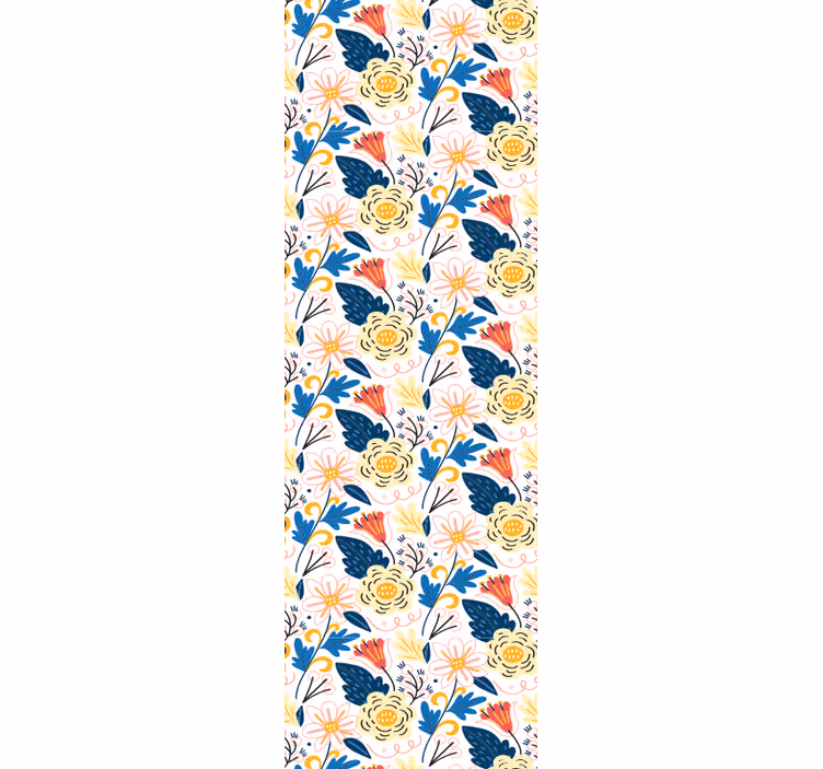 Papier peint floral motif fleuri coloré - TenStickers